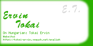 ervin tokai business card